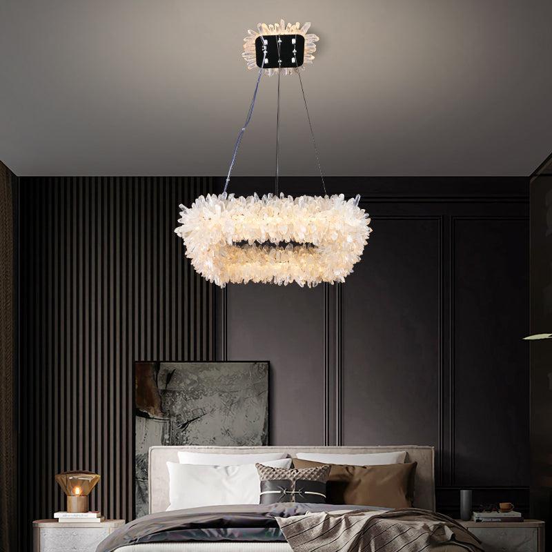 Derek Modern Crystal Cluster Square Chandelier - Richardrider