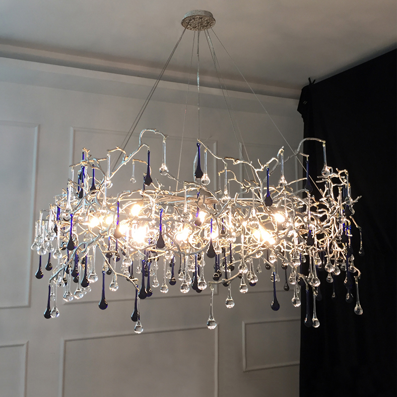 Iris Raindrop Crystal Branch Chandelier 31'' 39'' 47'' - Richardrider