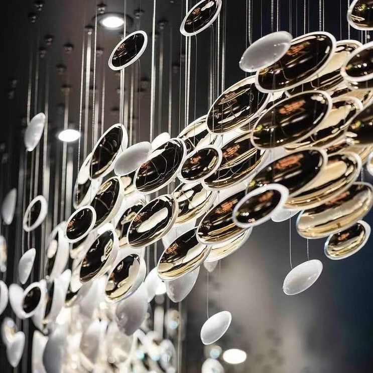 Modern Artistic Unique Golden Dragon Egg Pendant Ceiling Light Fixture for Staircase/ Sales Center/ Hotel - Richardrider