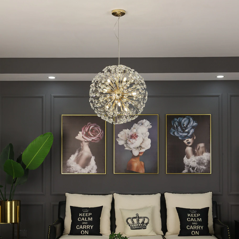 Dandelion Spherical Crystal Pendant Light - Richardrider