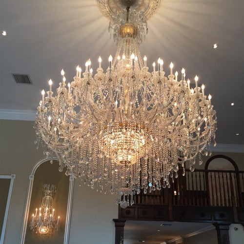 Extra Large Classic Traditional Crystal Chandelier 60/72/90 Lights for Hotel, Showroom, Foyer , Wedding Hall,Coffee Shop - Richardrider