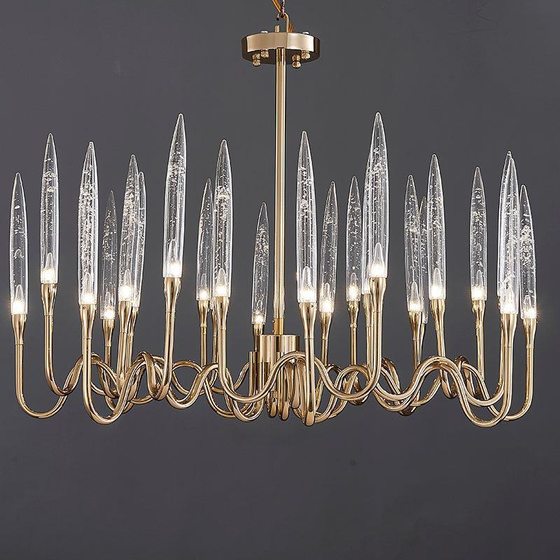 8141R Brass Glass chandelier - Richardrider