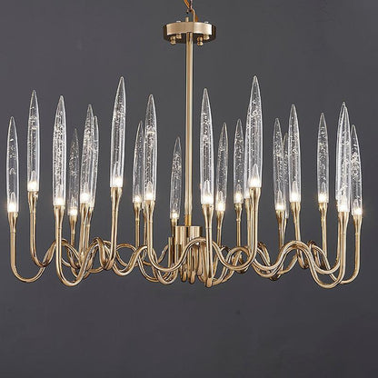 8141R Brass Glass chandelier - Richardrider