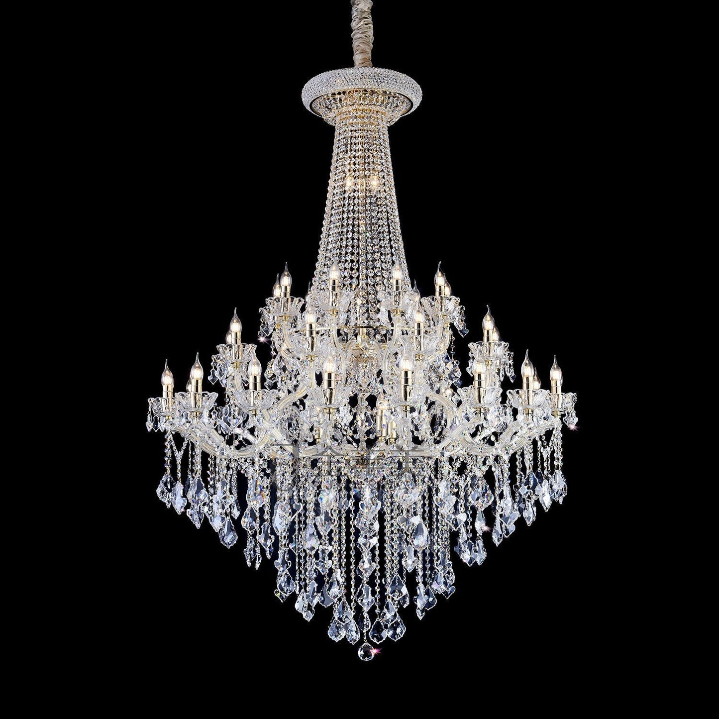 Extra Large French Candle Crystal Branch Chandelier for Foyer and Staircase - Richardrider