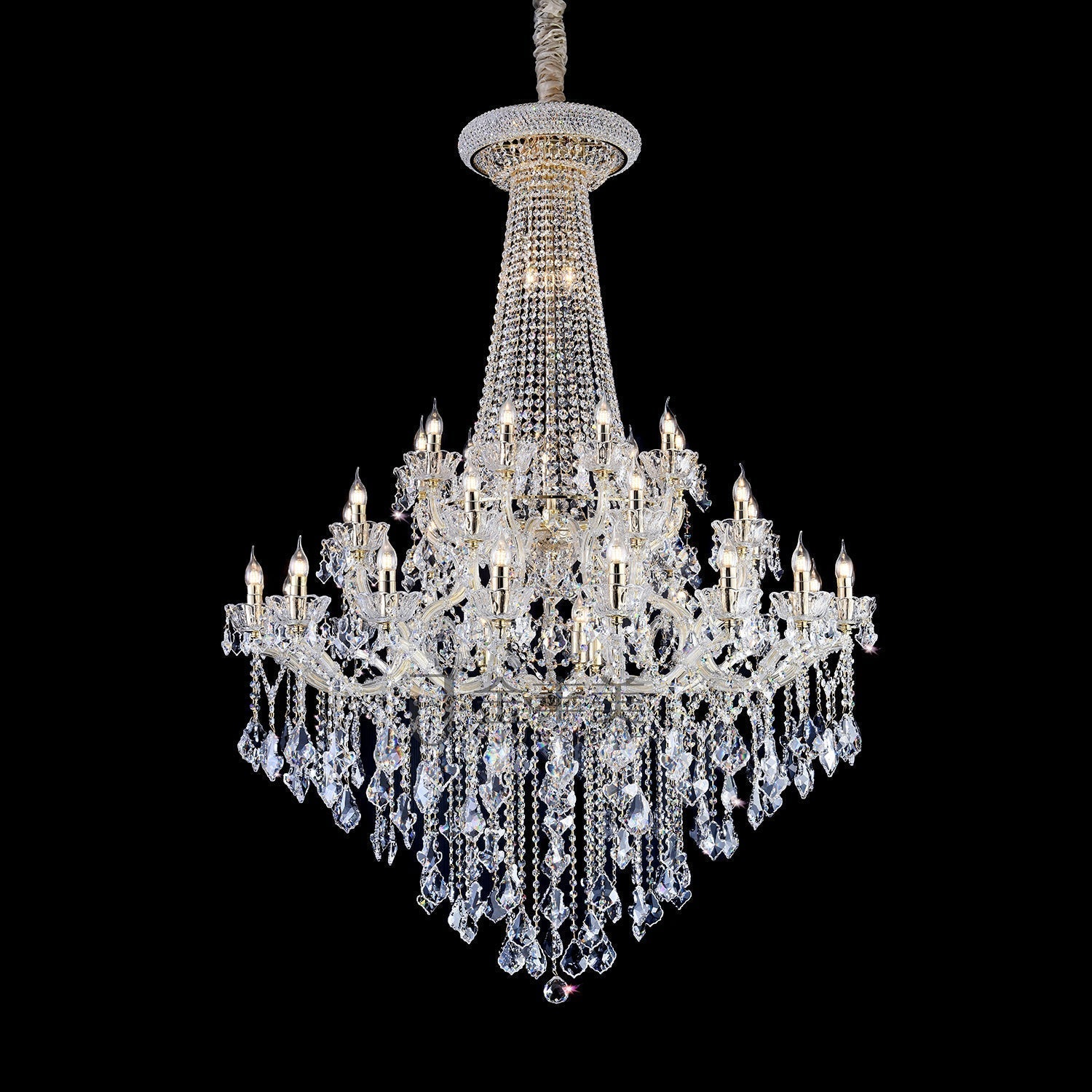 Extra Large French Candle Crystal Branch Chandelier for Foyer and Staircase - Richardrider