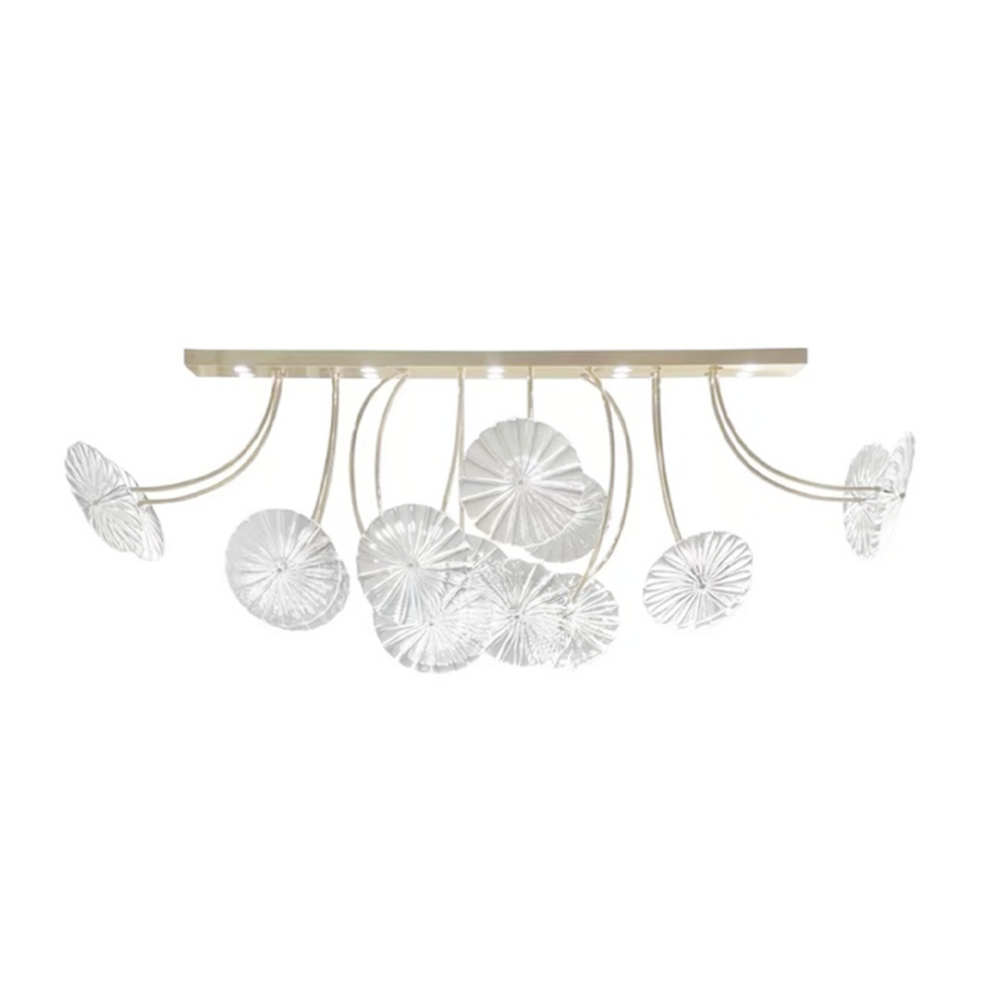 Modern Creative Glass Lotus Pendant Light for Kitchen Island