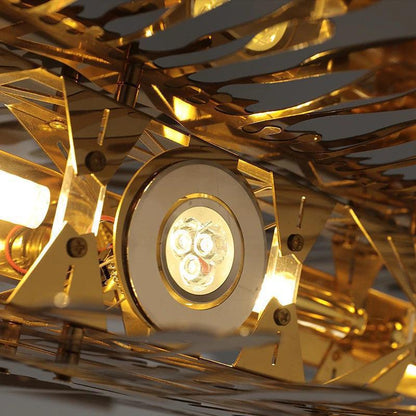 Clemo Island Gold Chandelier In Stainless Steel - Richardrider