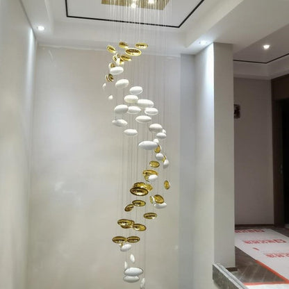 Modern Artistic Unique Golden Dragon Egg Pendant Ceiling Light Fixture for Staircase/ Sales Center/ Hotel - Richardrider