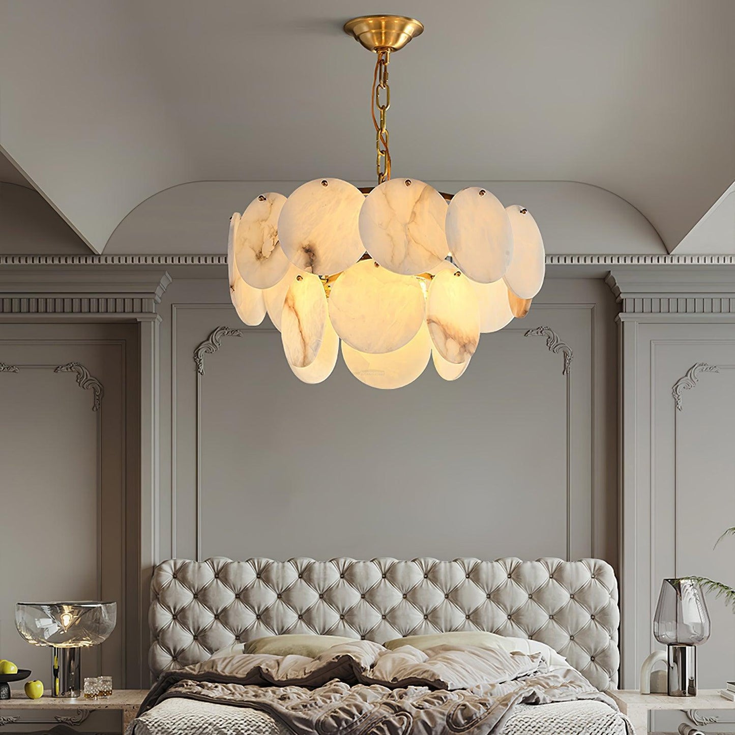 Alabaster Shell Brass Chandelier with 2/3/4/5/6 layer - Richardrider
