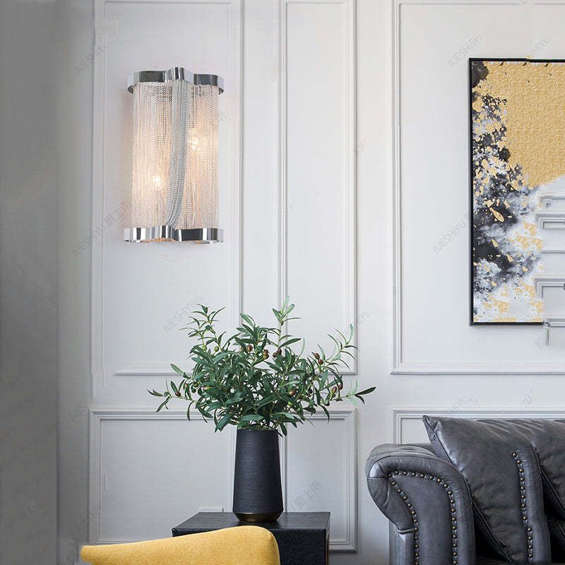 Ashley Aluminum Chain Tassel Wall Sconce - Richardrider