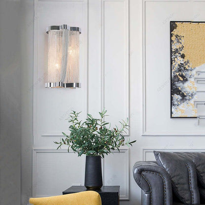 Ashley Aluminum Chain Tassel Wall Sconce - Richardrider
