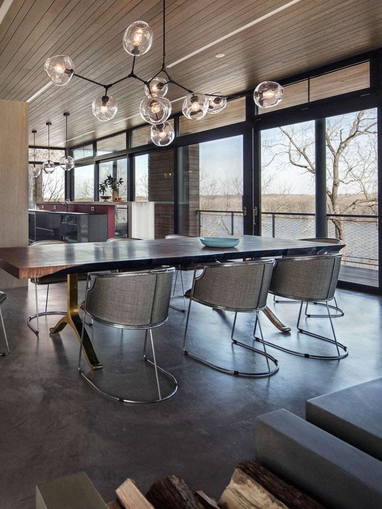 Modern Sputnik Smoky Gray/Amber Glass Branch Chandelier for Kitchen Island/Dining Room - Richardrider