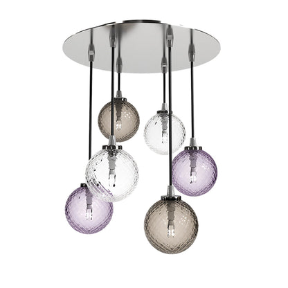 Balloton Art Crystal Chandelier Light Cluster Indigo And Grey - Richardrider
