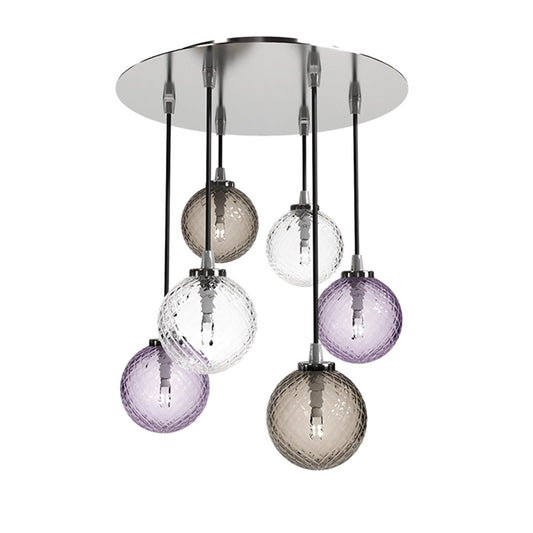 Balloton Art Crystal Chandelier Light Cluster Indigo And Grey - Richardrider