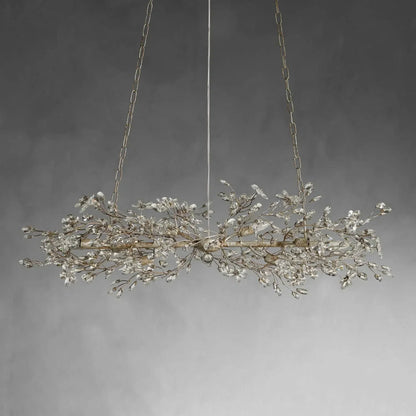Crystal Flowers Fiore Linear Chandelier