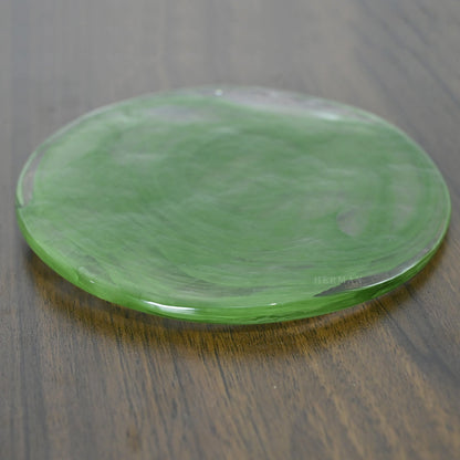 Murano Glass Green Disks Chandelier