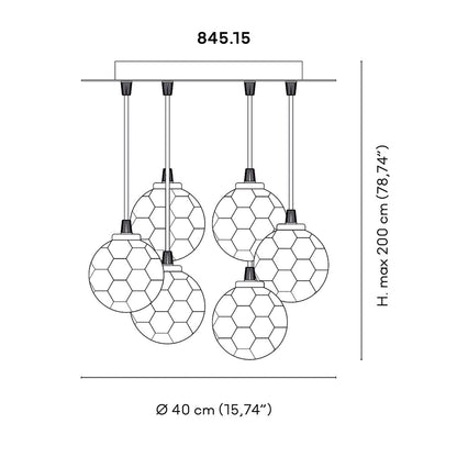 Balloton Art Crystal Chandelier Light Cluster Indigo And Grey - Richardrider