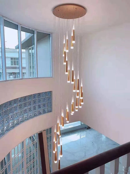 Spiral Staircase Chandelier Modern Style Ceiling Lamp Living Room Lighting Fixture