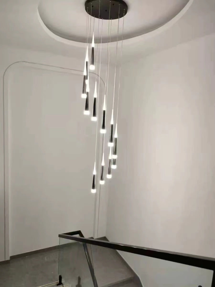 Spiral Staircase Chandelier Modern Style Ceiling Lamp Living Room Lighting Fixture