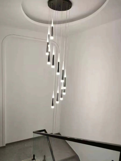 Spiral Staircase Chandelier Modern Style Ceiling Lamp Living Room Lighting Fixture