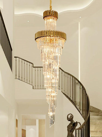 Spiral Crystal Chandelier For Foyer/ Staircase - Richardrider