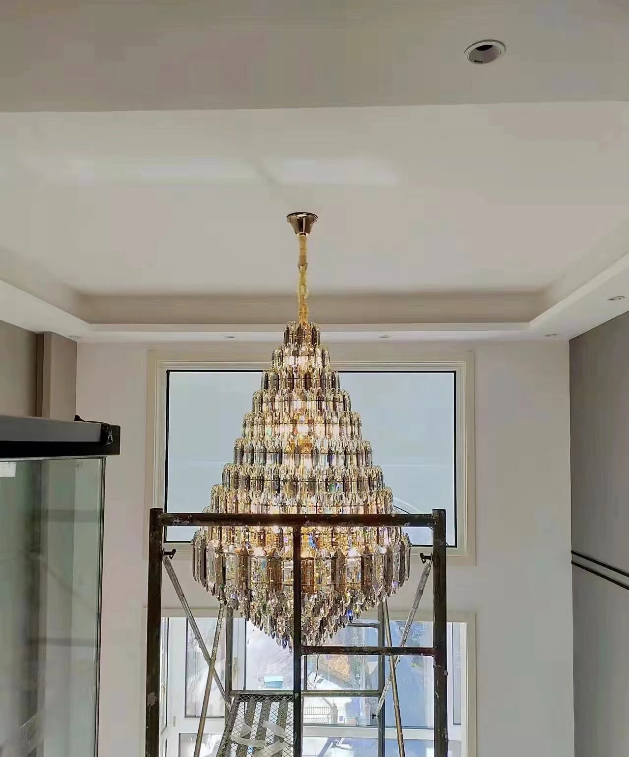 Staircase/Foyer Chandelier With High Clarity Crystals Luxury Ceiling Light - Richardrider