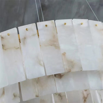 Brendra Alabaster 2-Tier Round Chandelier - Richardrider