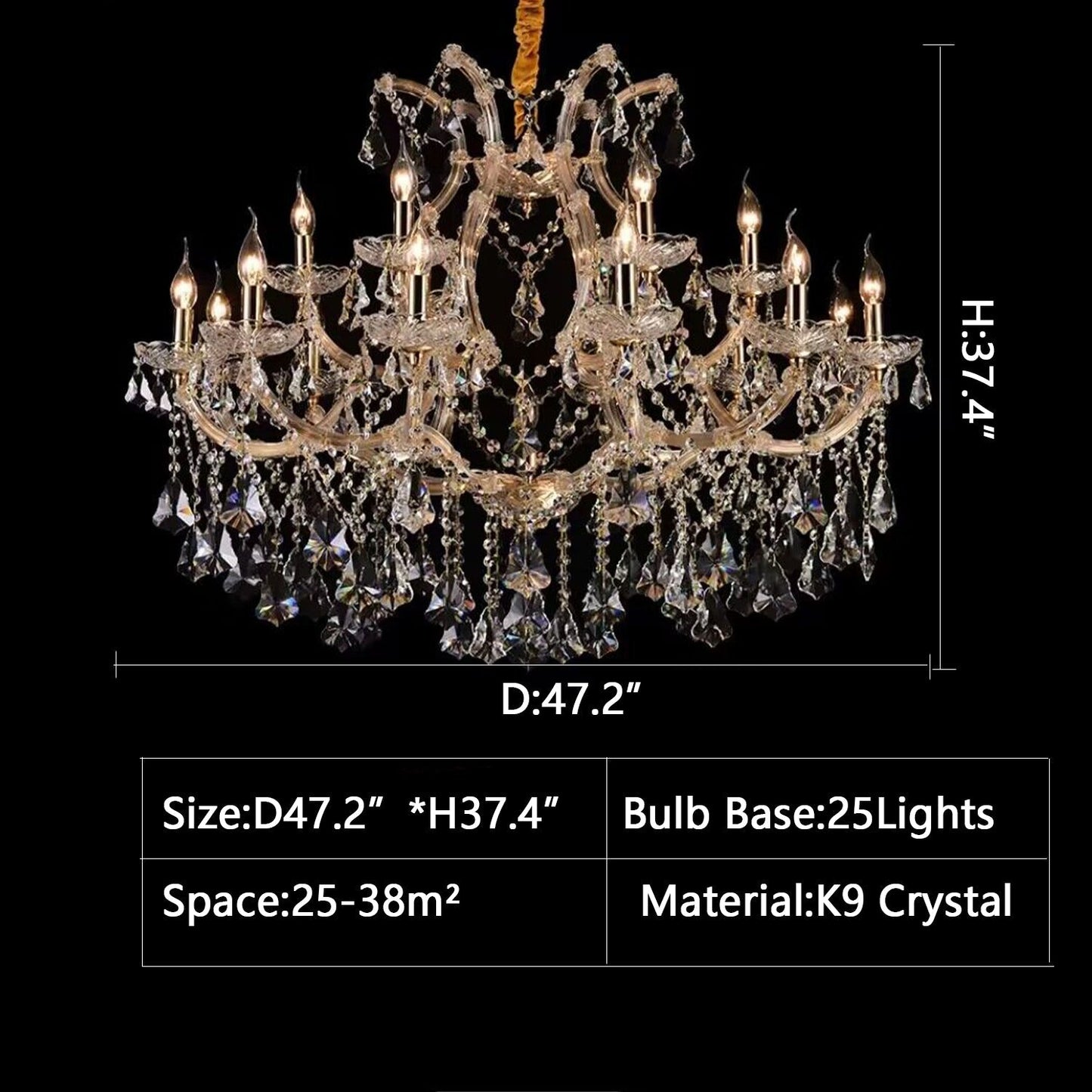 Luxury Atmospheric European Candle Crystal Chandelier Designer Creative for Hotel / Villa / Living Room