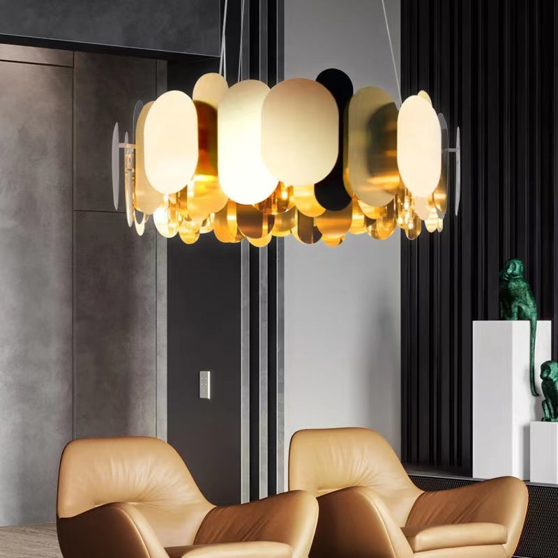 Modern Minimalist Fashion Round Metal Chandelier for Living Room/ Bedroom /Dining Room