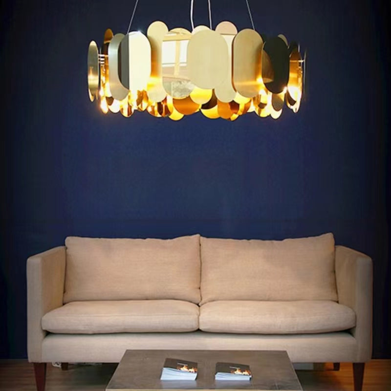 Modern Minimalist Fashion Round Metal Chandelier for Living Room/ Bedroom /Dining Room
