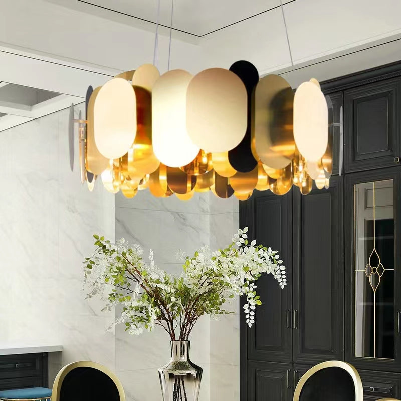 Modern Minimalist Fashion Round Metal Chandelier for Living Room/ Bedroom /Dining Room