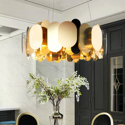 Modern Minimalist Fashion Round Metal Chandelier for Living Room/ Bedroom /Dining Room