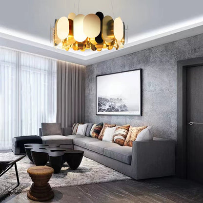 Modern Minimalist Fashion Round Metal Chandelier for Living Room/ Bedroom /Dining Room