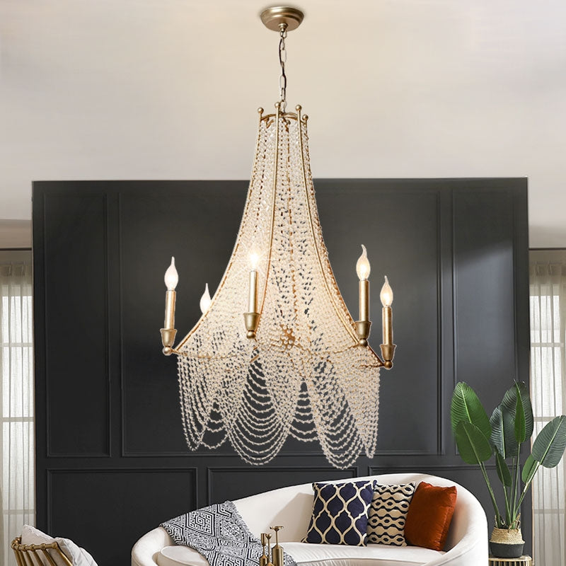 Extra Large European Crystal Beaded Chandelier Candle Light for Stairs / Duplex / Villa - Richardrider