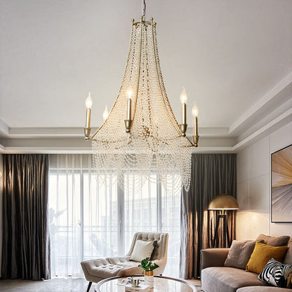 Extra Large European Crystal Beaded Chandelier Candle Light for Stairs / Duplex / Villa - Richardrider