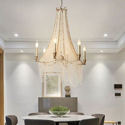 Extra Large European Crystal Beaded Chandelier Candle Light for Stairs / Duplex / Villa - Richardrider