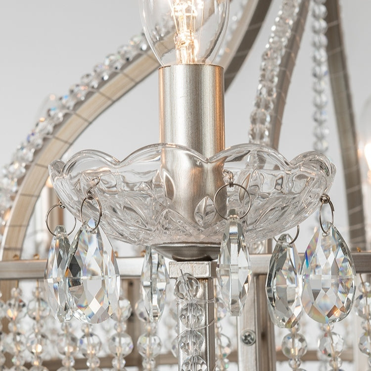 Light Luxury Nordic Vintage Candle Iron Lantern Chandelier for Living / Dining Room / Bedroom