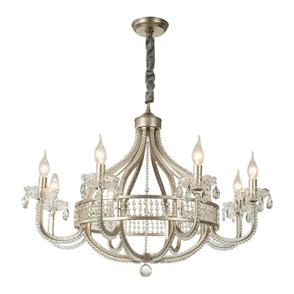 Light Luxury Nordic Vintage Candle Iron Lantern Chandelier for Living / Dining Room / Bedroom