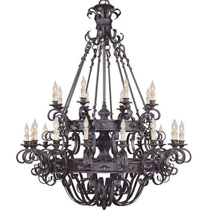 Vintage Iron Simple Candle Art Chandelier for Living Room / Villa / Stairs - Richardrider