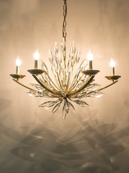 New Romantic Art Lily-Shaped Crystal Chandelier for Living Room/Dining Room