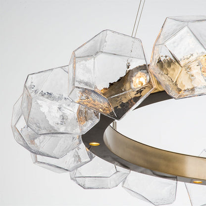Nordic Minimalist Glass Circle Art Chandelier for Living/Dining Room/Bedroom - Richardrider