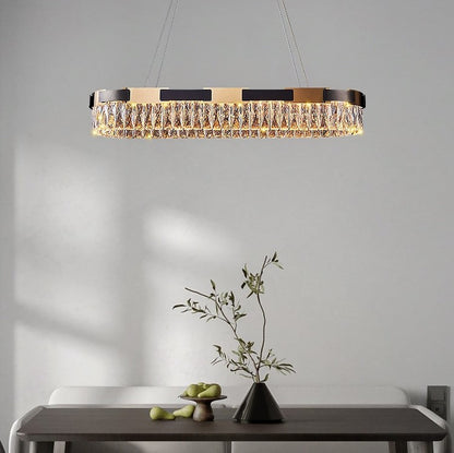 New Designer Recommended Modern Light Luxury Round/Oval Crystal Chandelier for Living Room/Dining Room