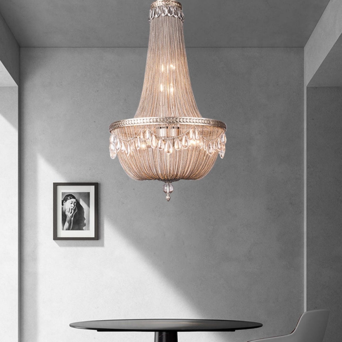 Oversize Modern Metal Art Luxury Crystal Chandelier for Duplex Hall/Staircase/Villa/Foyer - Richardrider