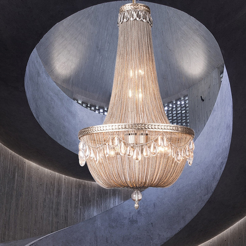 Oversize Modern Metal Art Luxury Crystal Chandelier for Duplex Hall/Staircase/Villa/Foyer - Richardrider