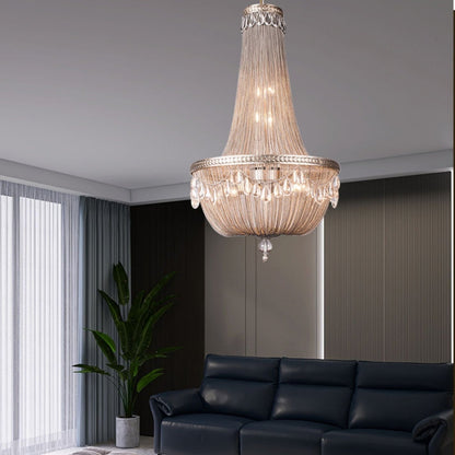 Oversize Modern Metal Art Luxury Crystal Chandelier for Duplex Hall/Staircase/Villa/Foyer - Richardrider