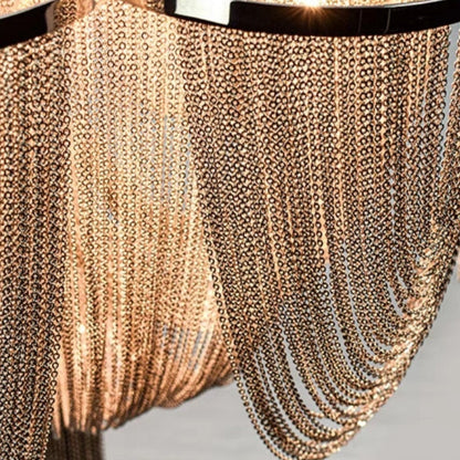 Designer Models Oversized Aluminium Long Tassel Pendant Chendelier for Large Living Room/Staircase/Villa - Richardrider