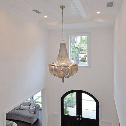 Designer Models Oversized Aluminium Long Tassel Pendant Chendelier for Large Living Room/Staircase/Villa - Richardrider