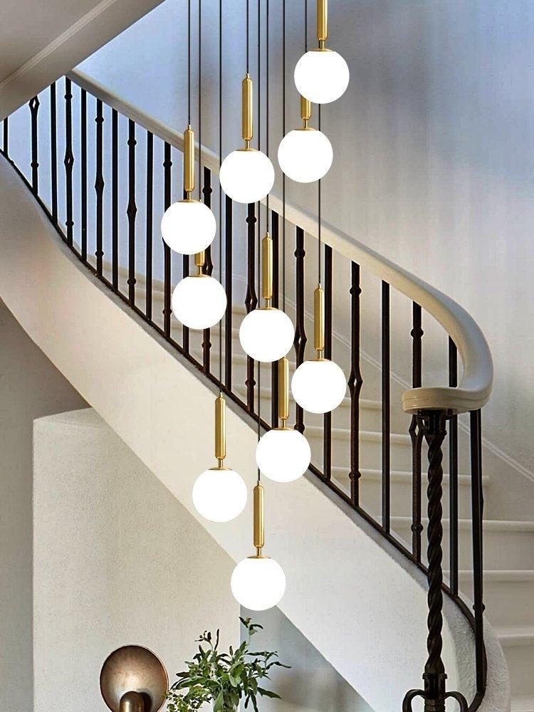 Extra Large Nordic Minimalist Long Pendant Light for Spiral Staircase/High-ceiling Room - Richardrider
