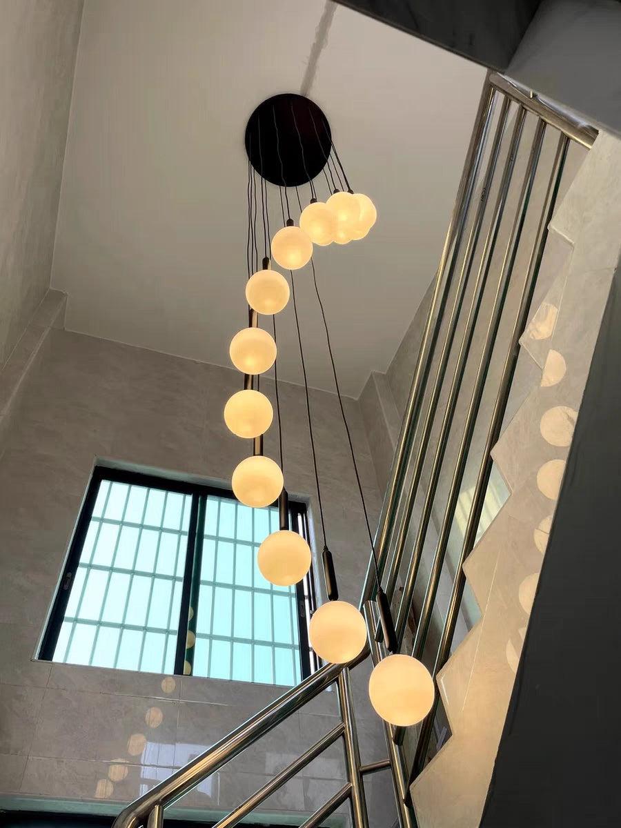 Extra Large Nordic Minimalist Long Pendant Light for Spiral Staircase/High-ceiling Room - Richardrider