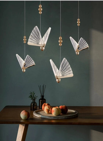 Extra Large Light Luxury Art Butterfly Pendant Chandelier for Bedroom/Dining Room/Staircase